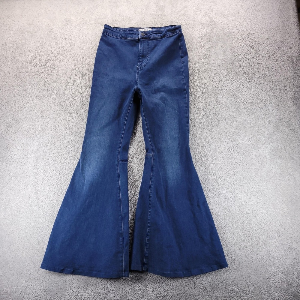 Twenty Nine Jeans Womens 29 Blue High Rise Flare Wide Leg Medium Wash Denim